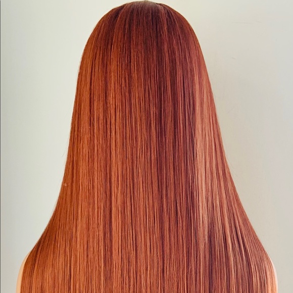 Very Pretty Gorgeous Deep Copper 36” Premium Fiber Lace Front Wig 🧡 - Picture 11 of 12